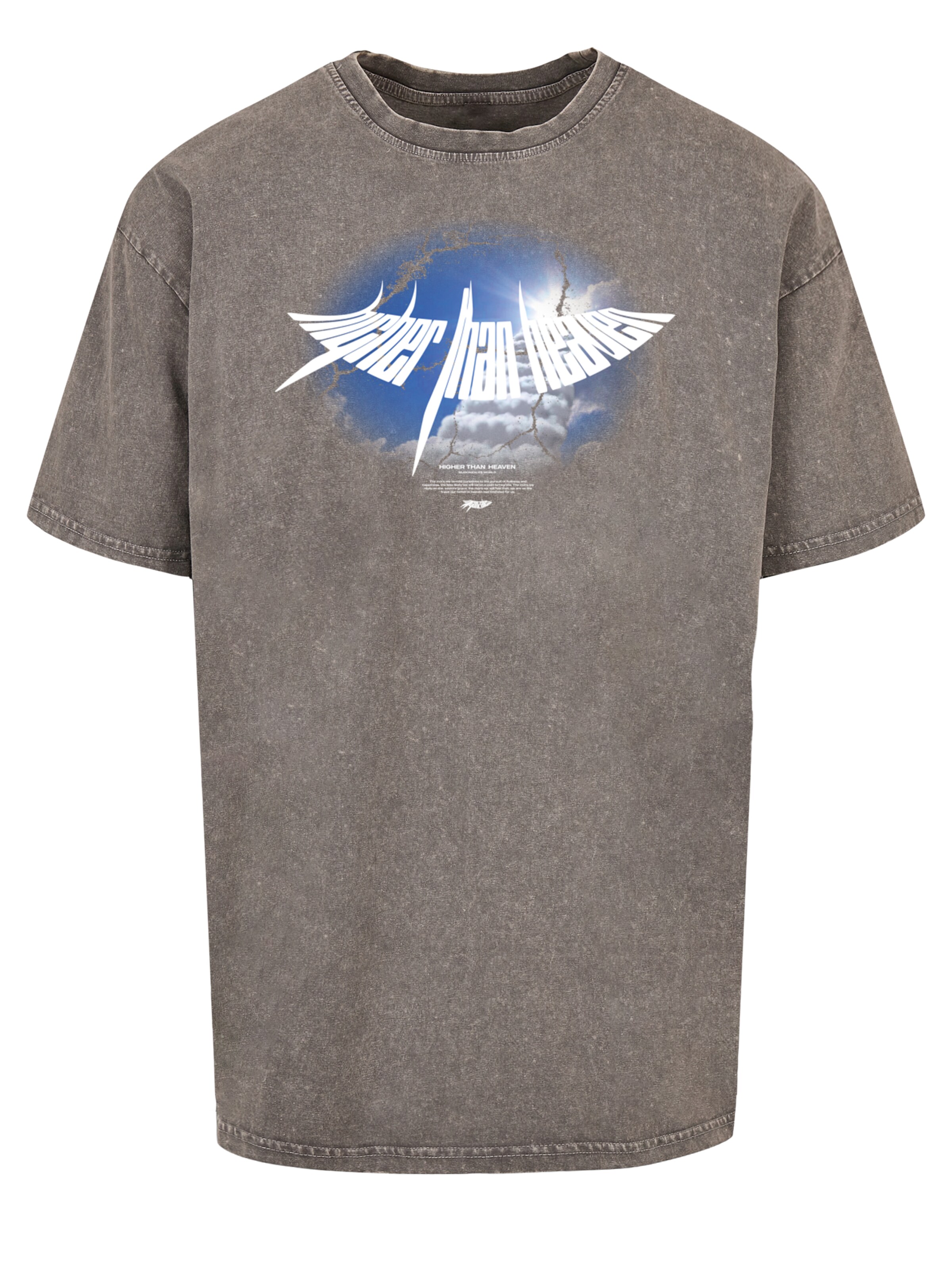 MJ Gonzales Shirt 'Higher Than Heaven V.4' in Grijs: voorkant