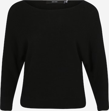 melns Vero Moda Petite Džemperis 'NEW LEXSUN': no priekšpuses