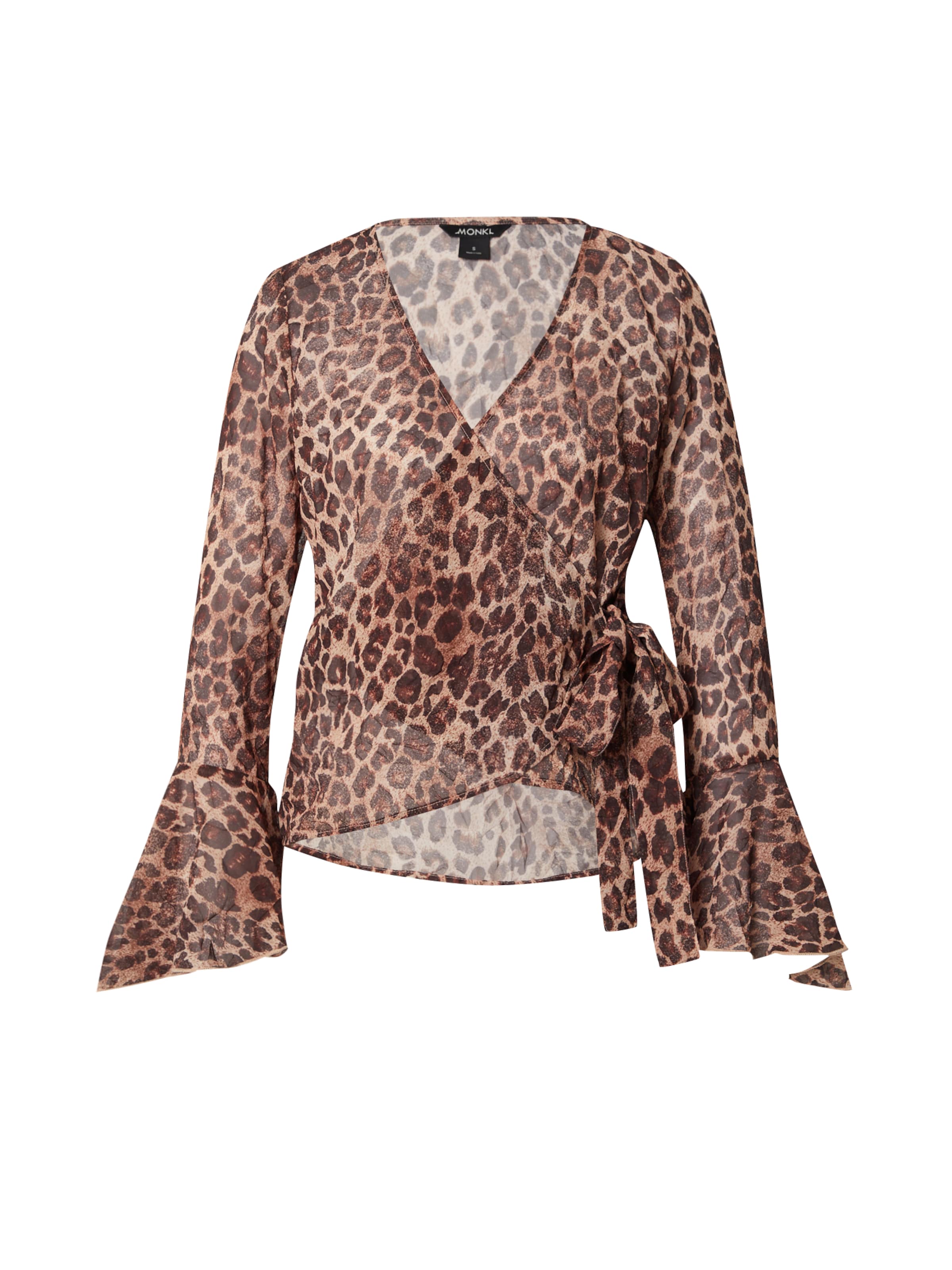 Monki Blūze, krāsa - gaiši brūns / tumši brūns, Preces skats