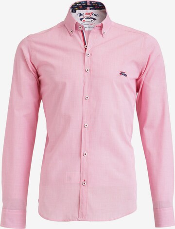 The Surfcar Button Up Shirt in Pink: front