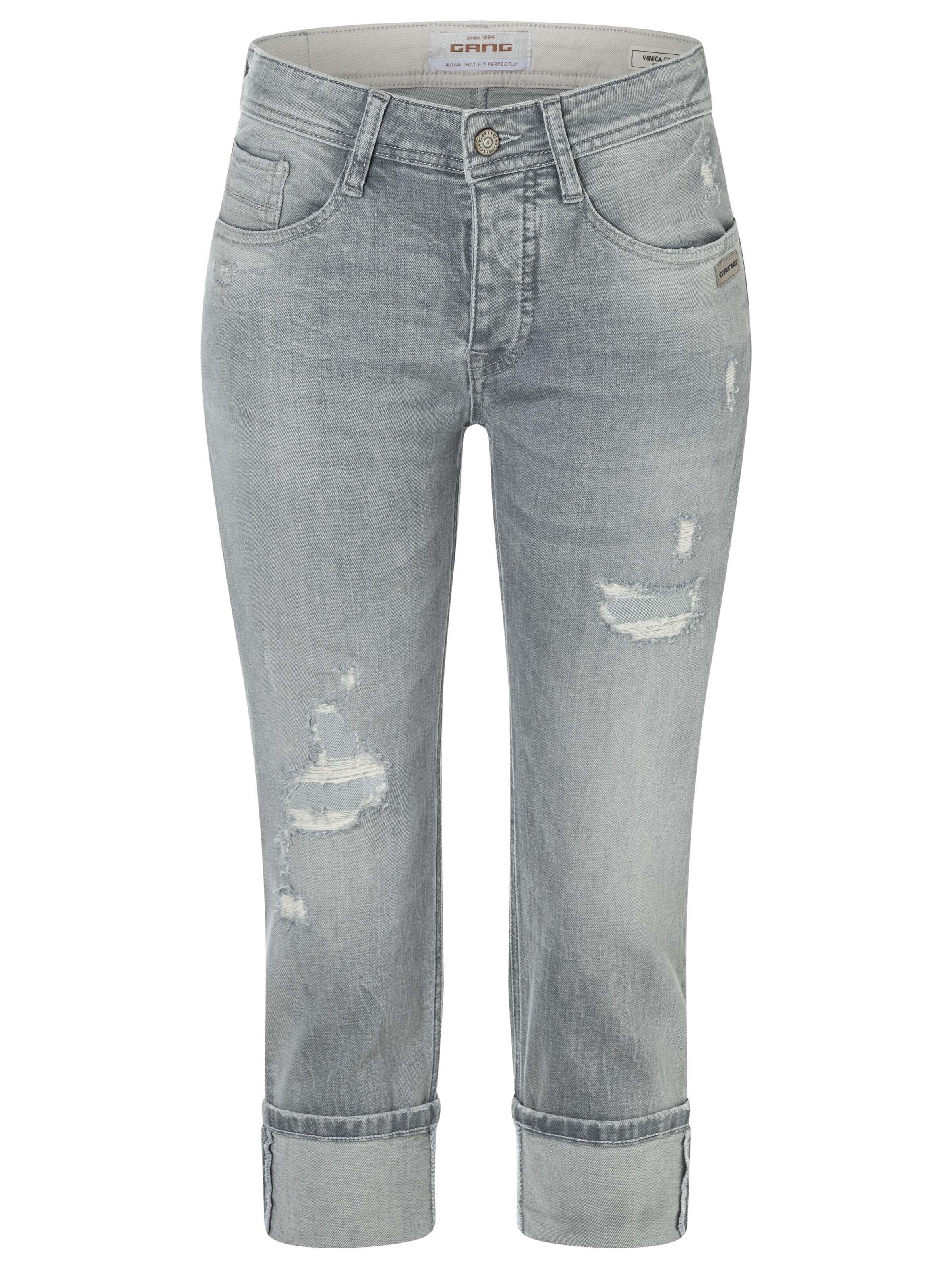 Regular Jean '94NICA CROPPED ' Gang en gris : devant