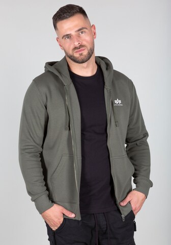 ALPHA INDUSTRIES Sweatjacke in Grün