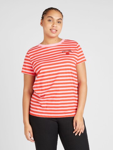 ONLY Carmakoma - Camiseta 'FELINA' en rojo: frente