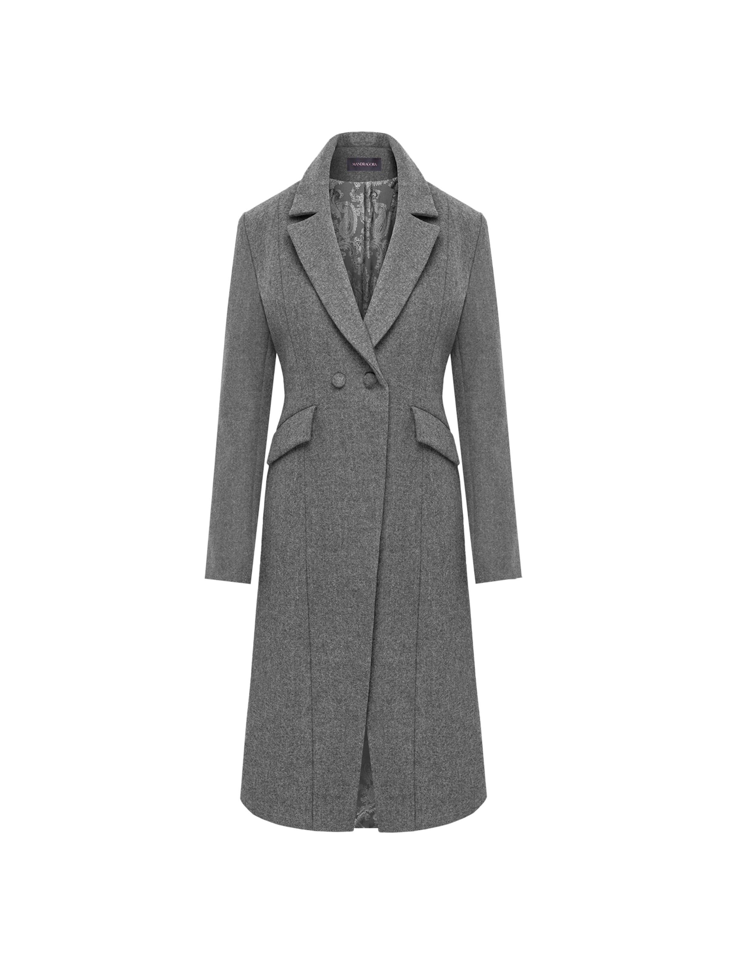 mandragora - Abrigo de invierno 'Ekstrawagancki' en gris: frente