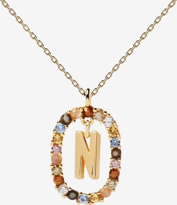 P D PAOLA Necklace 'N' in Gold: front