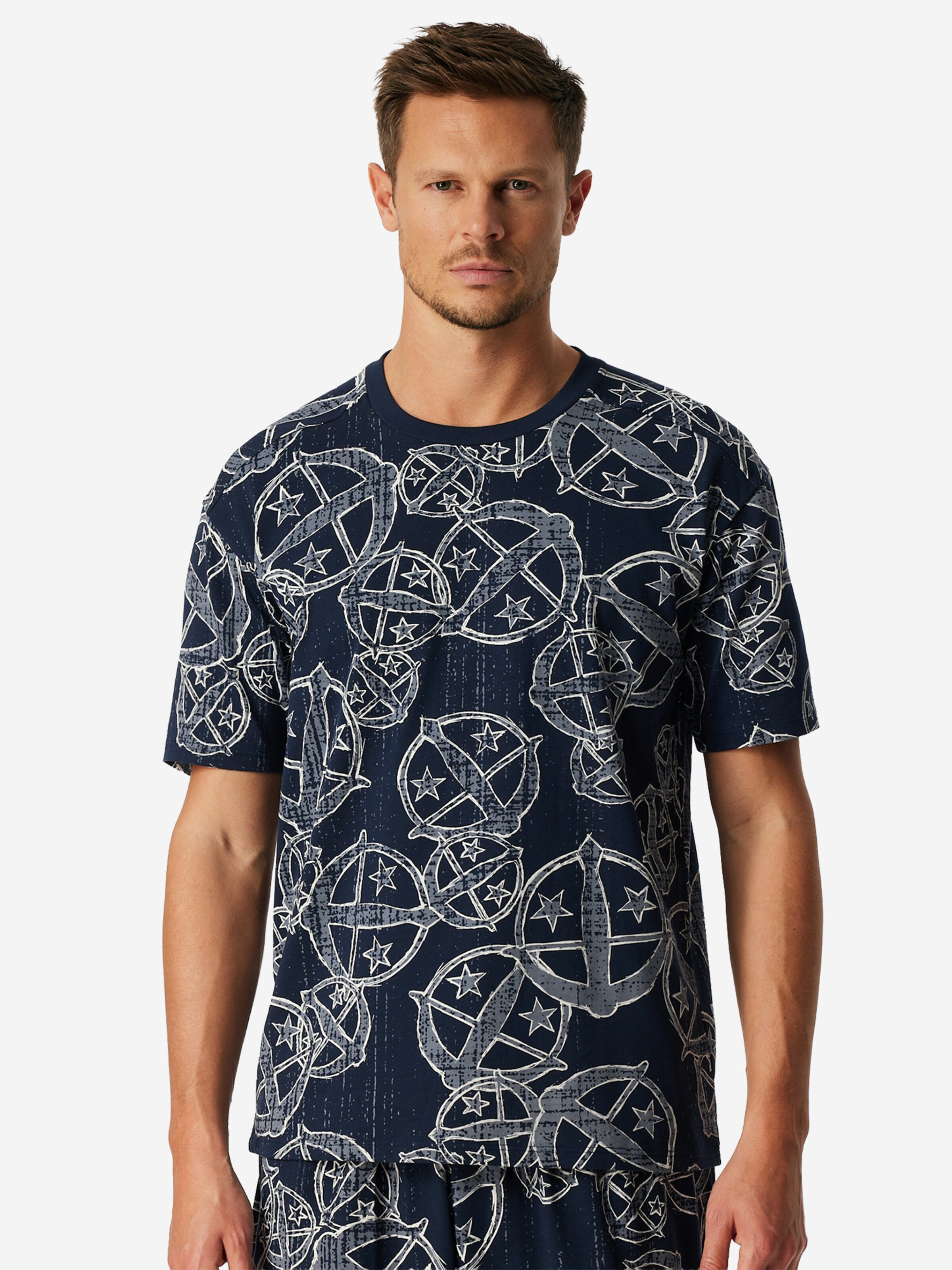 T-Shirt ' SCHIESSER 150 YEARS ' SCHIESSER en bleu : devant