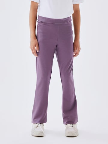 NAME IT Boot cut Pants 'Frikkali' in Purple: front