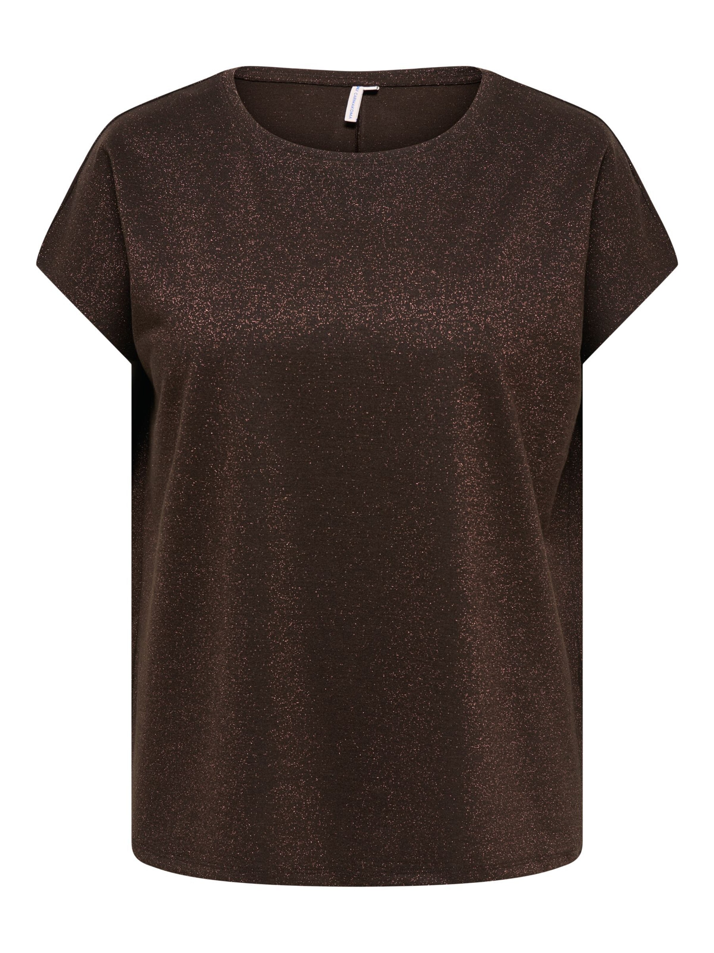 ONLY Carmakoma Shirt 'MOSTER' in Braun: Vorderseite