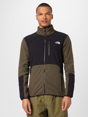 THE NORTH FACE Athletic Fleece Jacket 'GLACIER' in Green: front