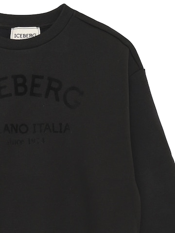 ICEBERGS Sweatshirt 'ON TONE' in Schwarz