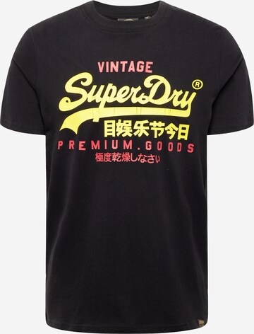 Superdry T-shirt 'Duo' i svart: framsida