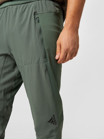 ADIDAS SPORTSWEAR Zwężany krój Spodnie sportowe 'D4T' w kolorze zielony