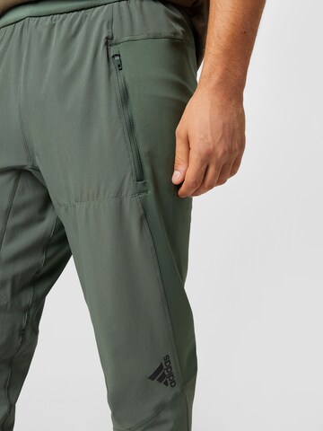 ADIDAS SPORTSWEAR Tapered Sports trousers 'D4T' in Green