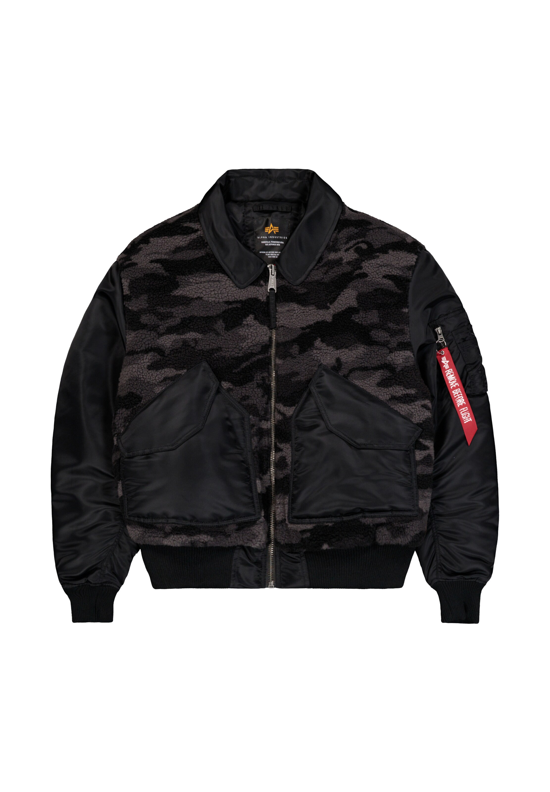 ALPHA INDUSTRIES Φθινοπωρινό και ανοιξιάτικο μπουφάν 'CWU-45/P' σε S σε καφέ / σκούρο γκρι / μαύρο, Άποψη προϊόντος