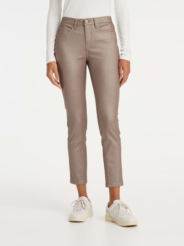 OPUS Slimfit Jeans 'Emily' in Beige: predná strana