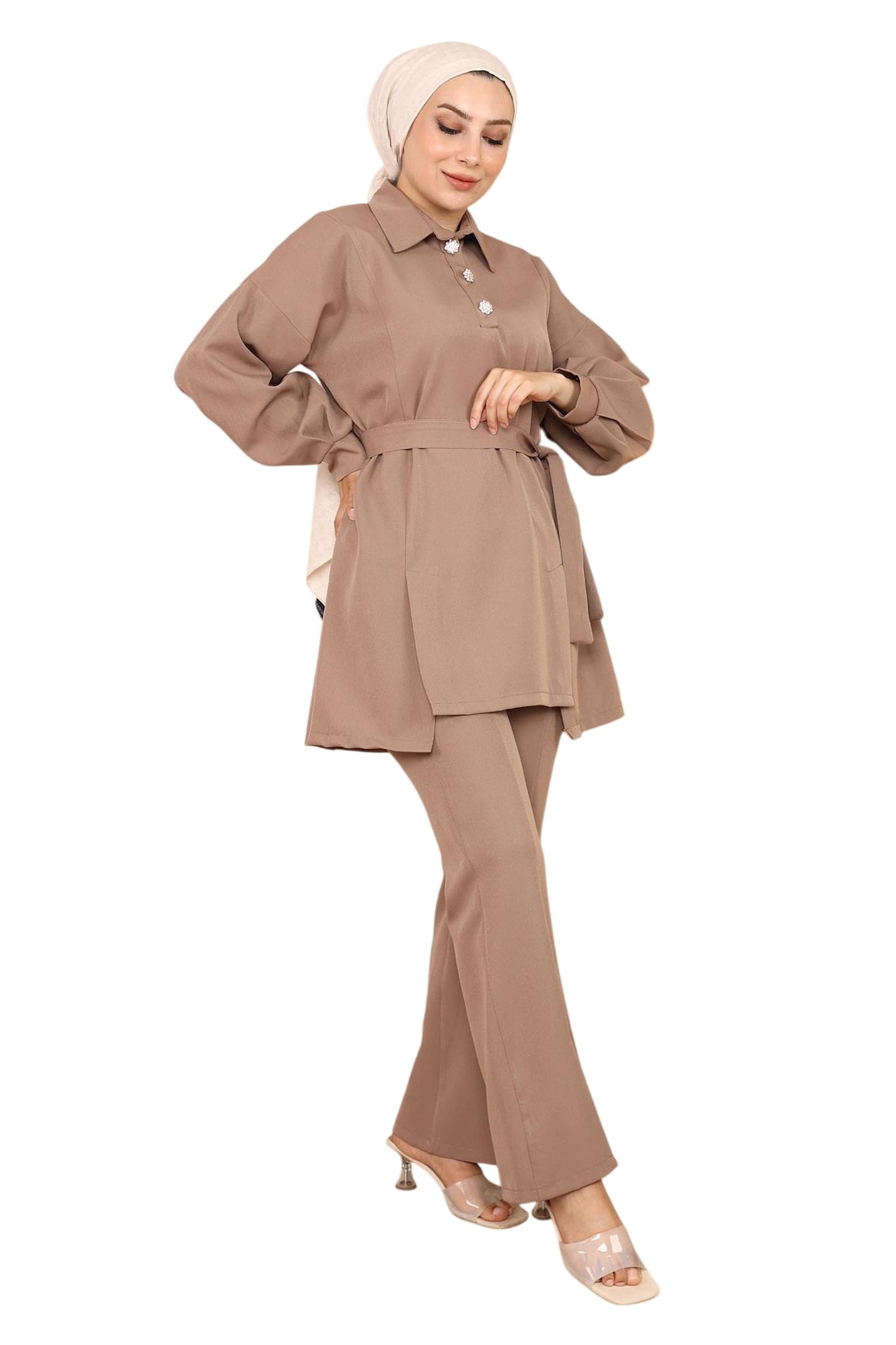 MODAMIHRAM Hosenanzug in Braun