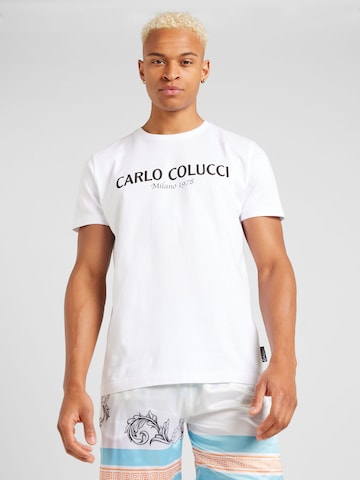 Carlo Colucci - Camisa 'Di Comun' em branco: frente