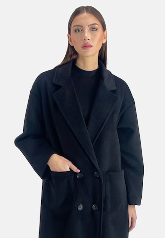 Elara Between-Seasons Coat in Black