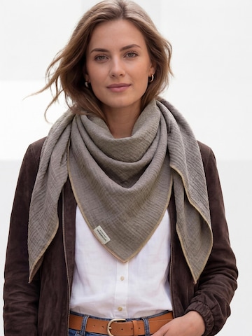 wundabaa Scarf 'Musselin' in Grey: front