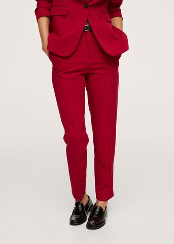 MANGO Normální Kalhoty s puky 'Boreal' – červená: přední strana