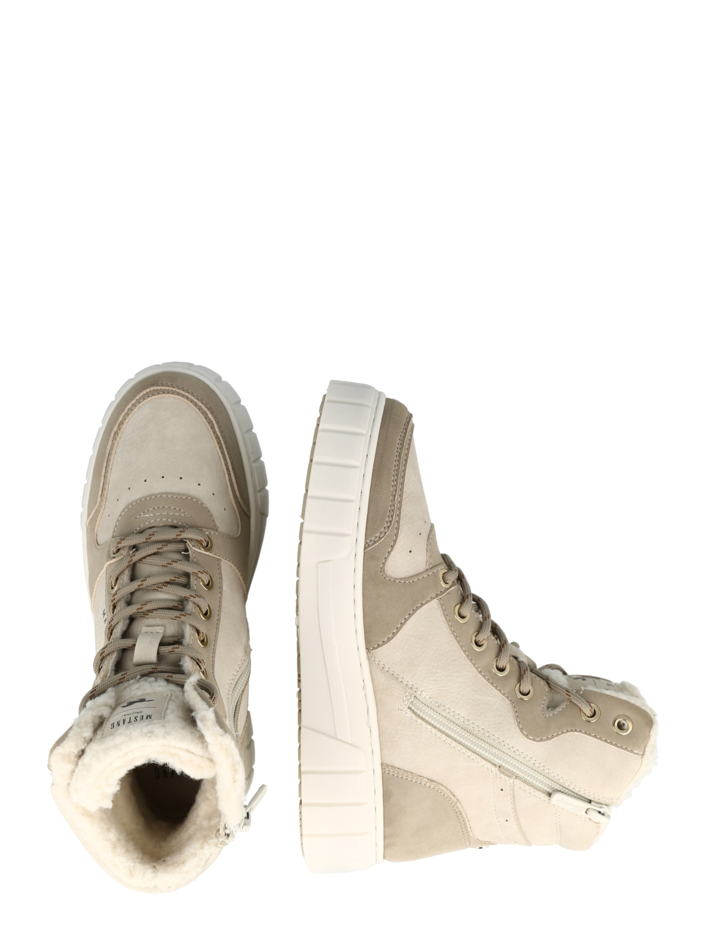 Bottines à lacets MUSTANG en beige