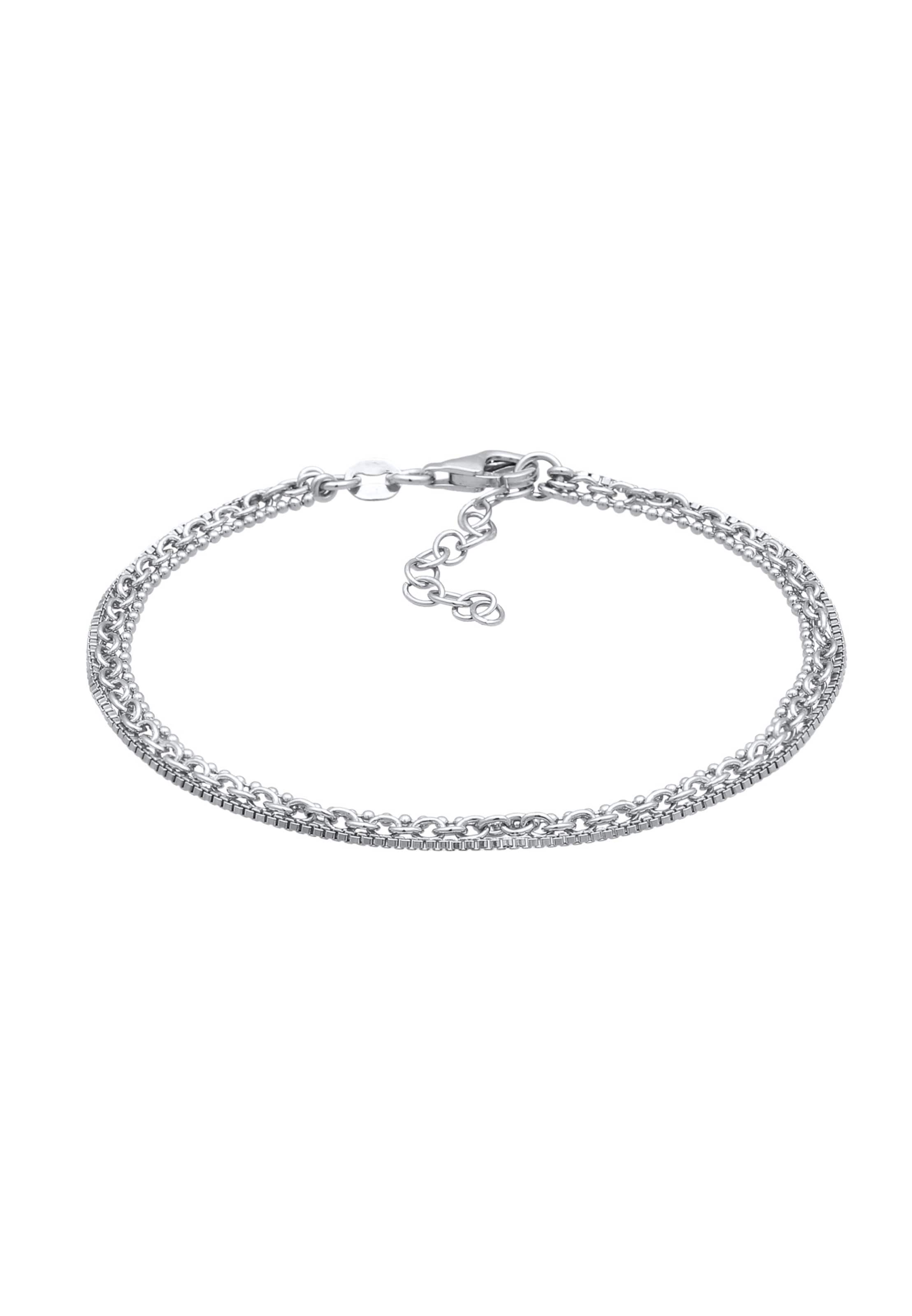 ELLI Armband 'Layer' in Silber: Vorderseite