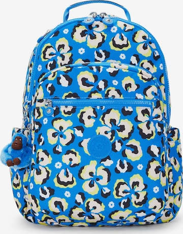 KIPLING - Mochila 'Seoul' em azul: frente