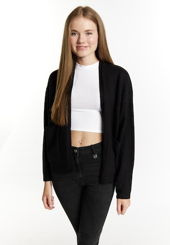 MYMO Knit Cardigan 'Biany' in Black: front