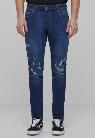 2Y Premium Skinny Jeans in Blue: front