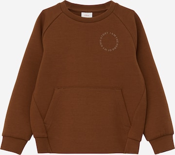 s.Oliver Sweatshirt in Bruin: voorkant