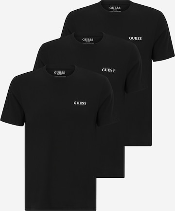 GUESS - Camiseta en negro: frente
