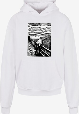 Merchcode Sweatshirt 'Apoh - Munch Lino' in Wit: voorkant