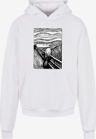 Merchcode Sweatshirt 'Apoh - Munch Lino' in Weiß: predná strana
