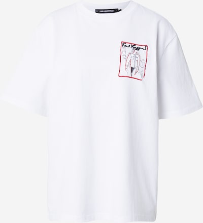 Karl Lagerfeld Oversized tričko - červená / černá / bílá, Produkt