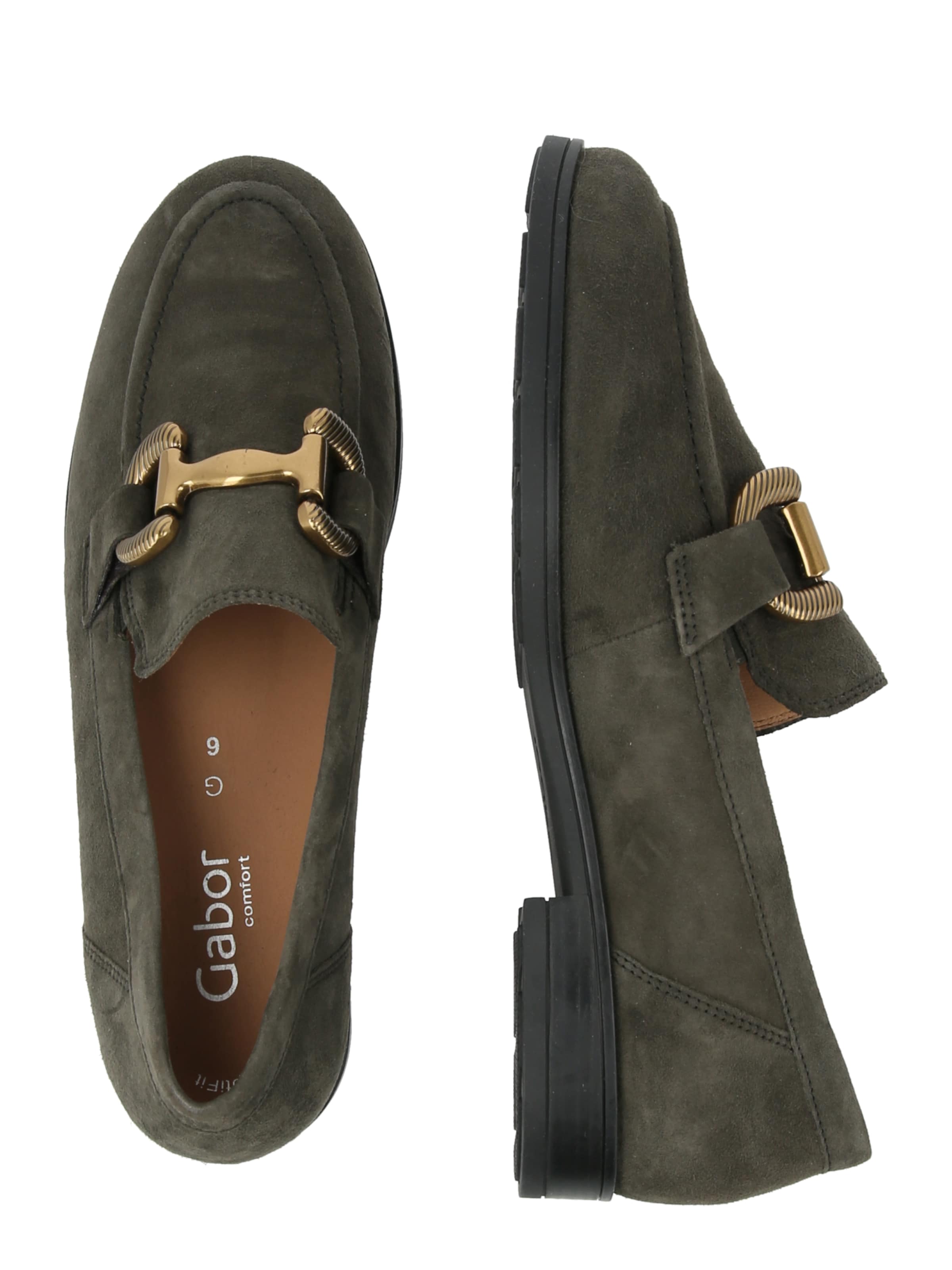 Slipper di GABOR in verde: lato