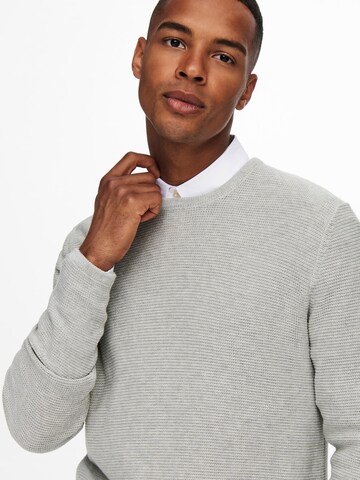 Only & Sons Sweater 'Jonas' in Grey