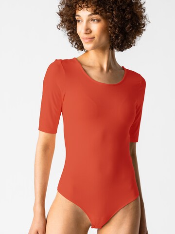 Les Lunes Shirt bodysuit 'Charlotte' in Orange: front