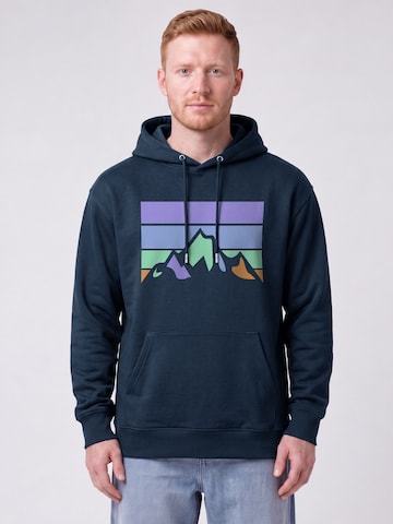Sweat-shirt 'Retro Landscape' Watapparel en bleu : devant