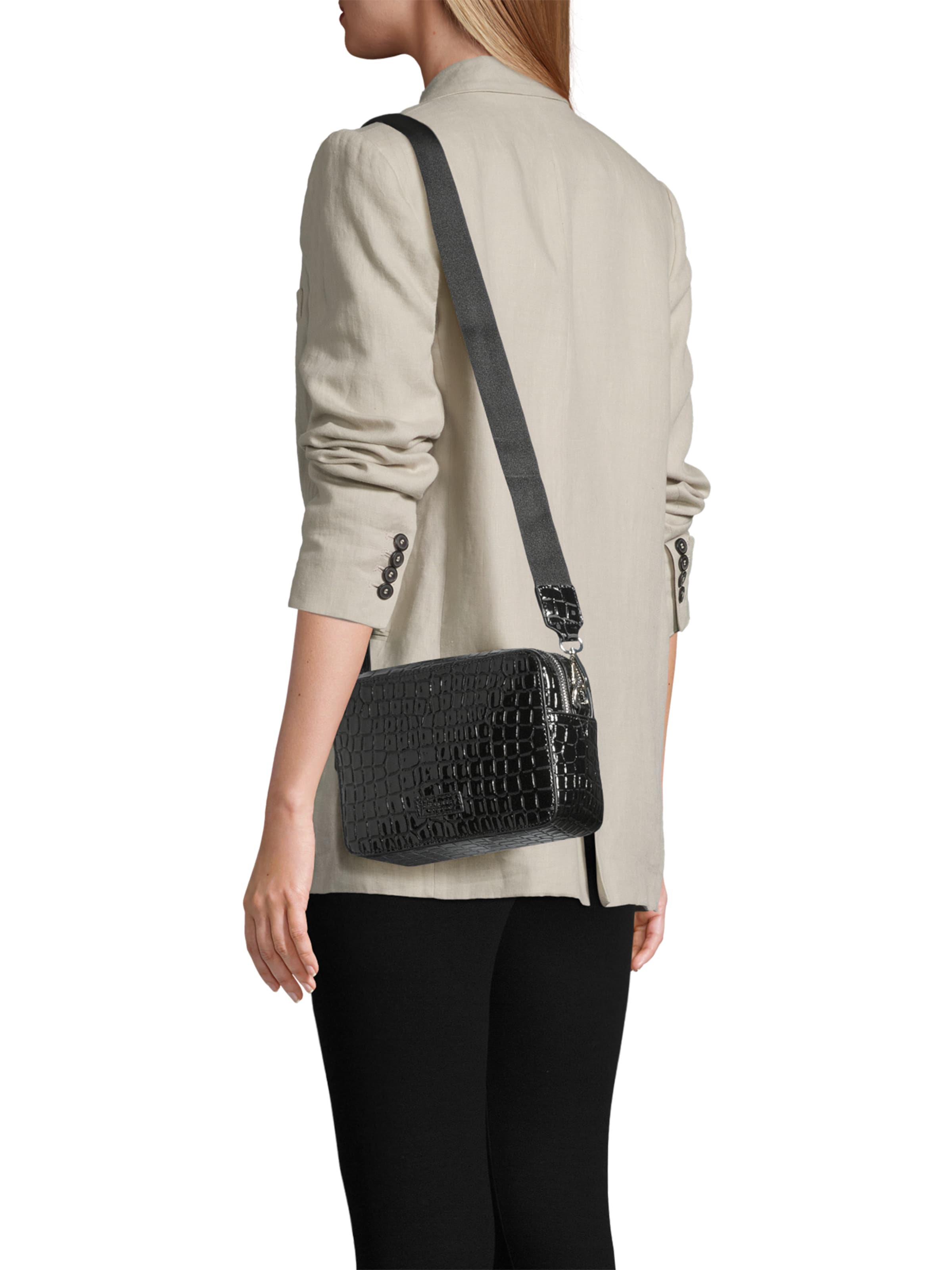 juoda Seidenfelt Rankinė su ilgu dirželiu 'Nesna': priekis