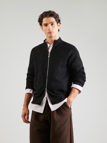 ARMANI EXCHANGE Πλεκτή ζακέτα σε μαύρο: μπροστά