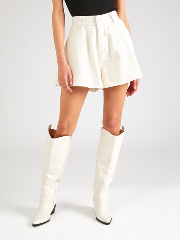 Nasty Gal Wide Leg Shorts in Beige: predná strana