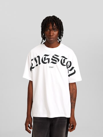 Bershka T-Shirt in Weiß: Vorderseite
