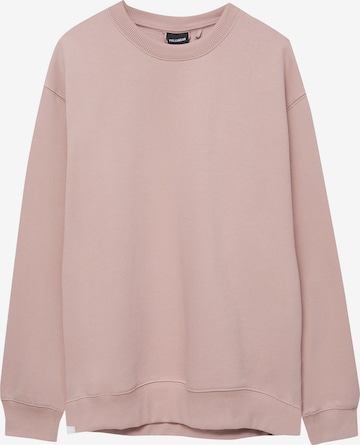 Sweat-shirt Pull&Bear en rose : devant