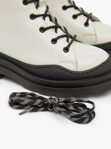 Bianco Lace-Up Ankle Boots 'GLADIS' in White
