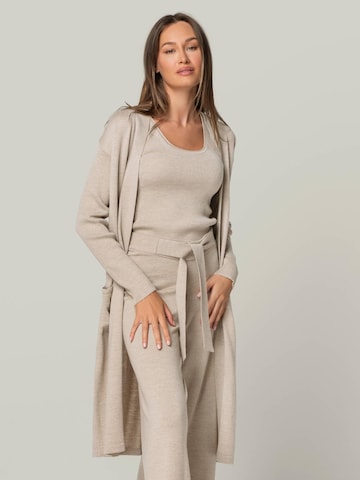 YOU LOOK PERFECT Hausanzug 'LOUNGEWEAR SET  - Cardigan Blossom & Top Blossom & Pants Bailey' in Beige