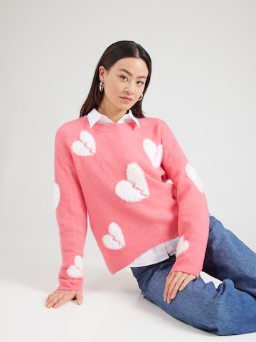 PRINCESS GOES HOLLYWOOD Pullover 'Broken Hearts' in Pink: Vorderseite