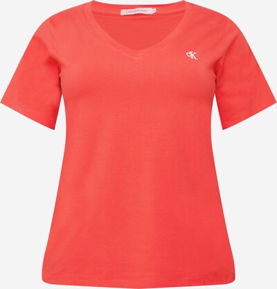 Calvin Klein Jeans Curve Majica u vatreno crvena / bijela, Pregled proizvoda