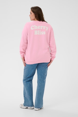 KAFFE CURVE Sweatshirt 'KCmalody' in Roze