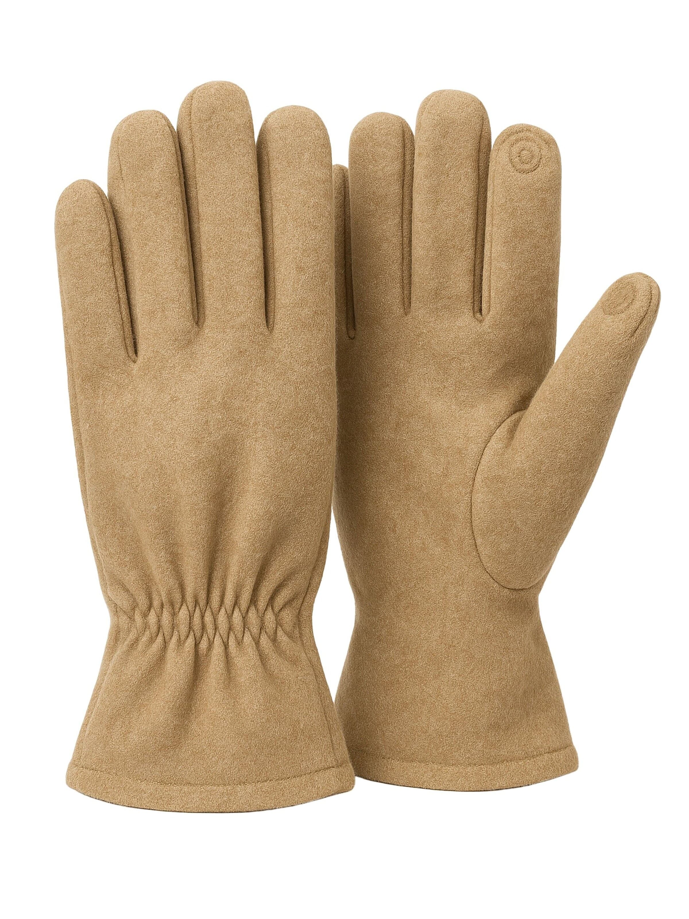 COLLEZIONE ALESSANDRO Full Finger Gloves 'Modern' in XS-XL in Camel, Item view