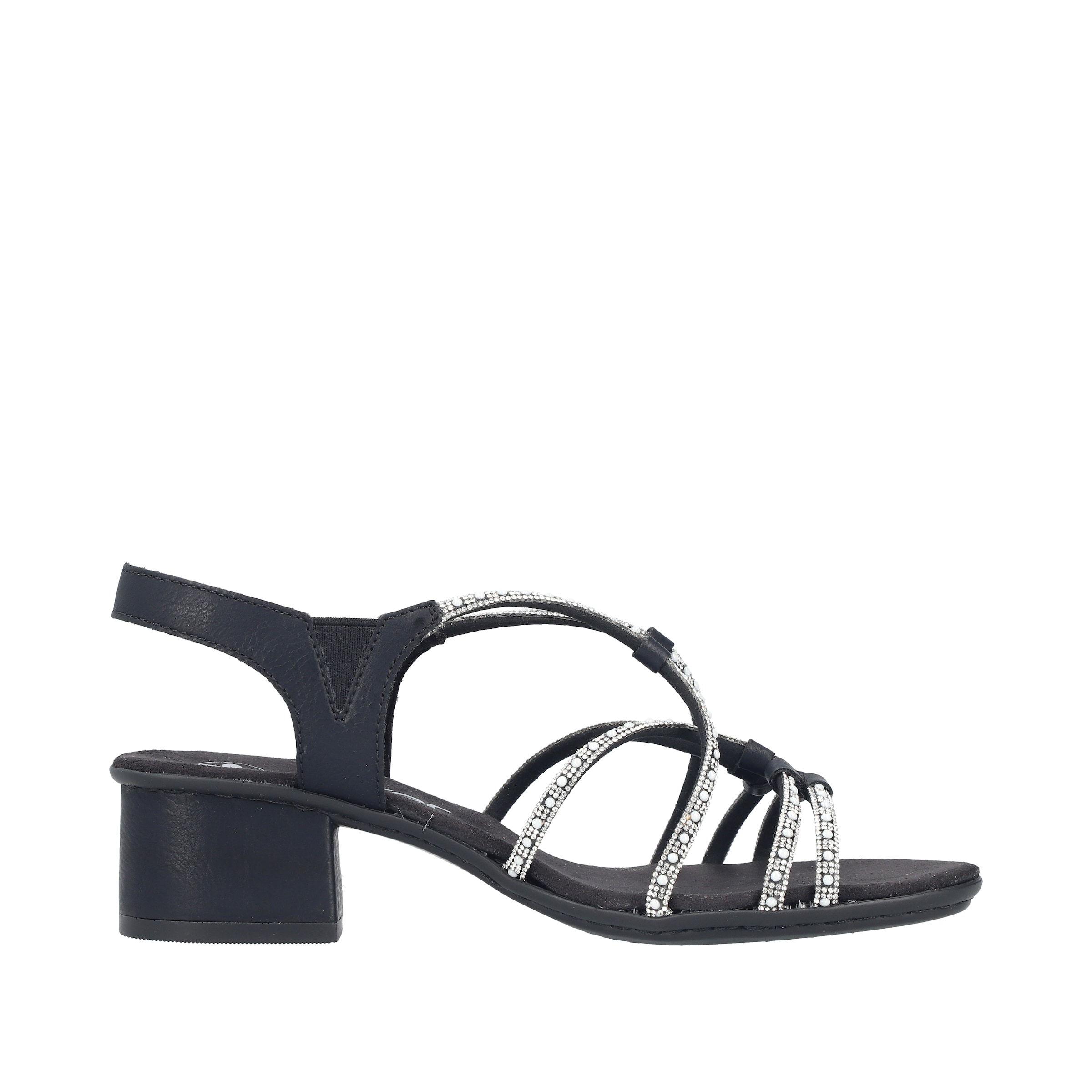 Rieker Strap Sandals '64970 ' in Black
